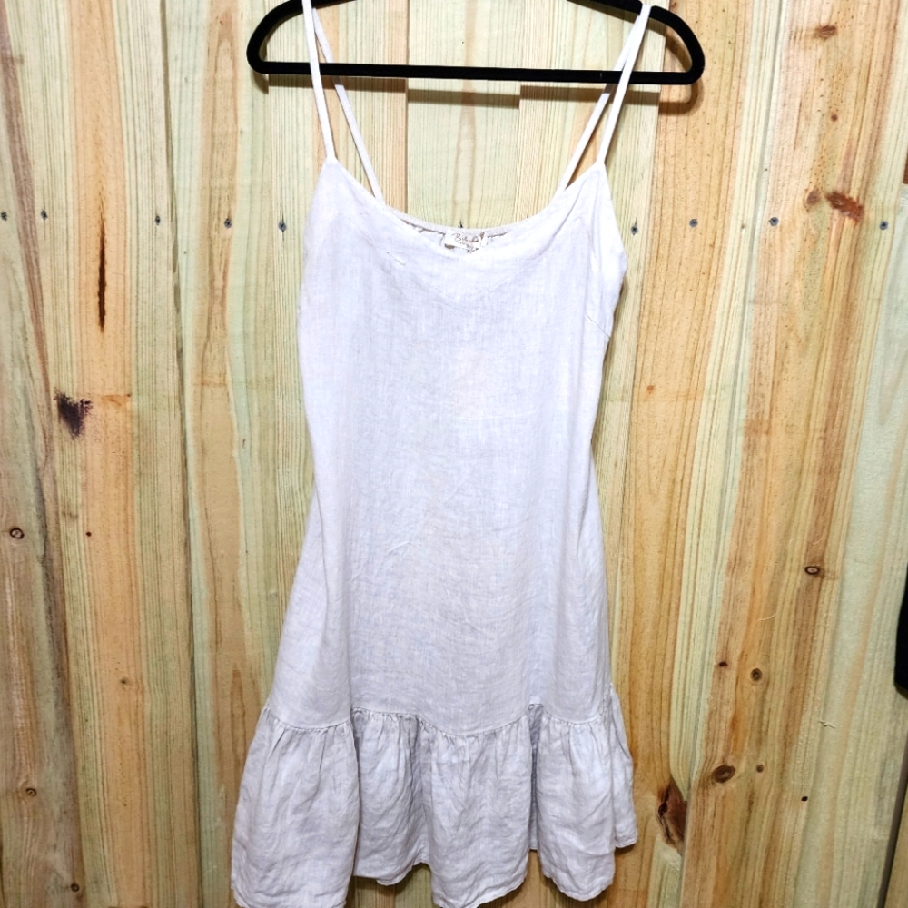 NWT Light Tan Linen Sundress "Made In Italy"